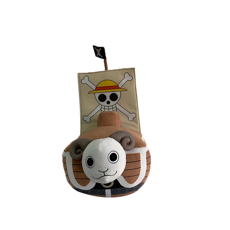 Фото 25 см оригинальная аниме One Piece Laboon Thousand Sunny Going Merry Ship плюшевая игрушка-подушка для детей подарок на день рождения №3
