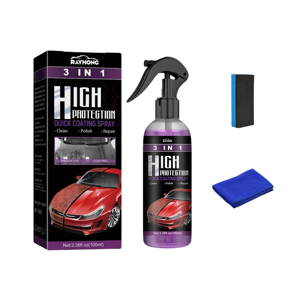 

3 In 1 Car Ceramic Coating Spray 100ml Auto Nano Ceramic Coating Car Paint Scratch Repair Remover Car Nano Spray Car Paint Care