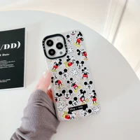 cartoon disney mickey luxury quicksand phone cases for iphone 13 12 11 pro max xr xs max x couple anti drop soft cover fundas