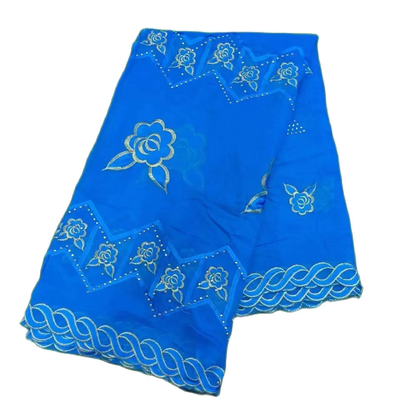 High Quality Hot Sales Muslim emborodery Scarf 100% Cotton Big Scarf African Women Hijab Scarf Dubai Scarf on Wholesale price