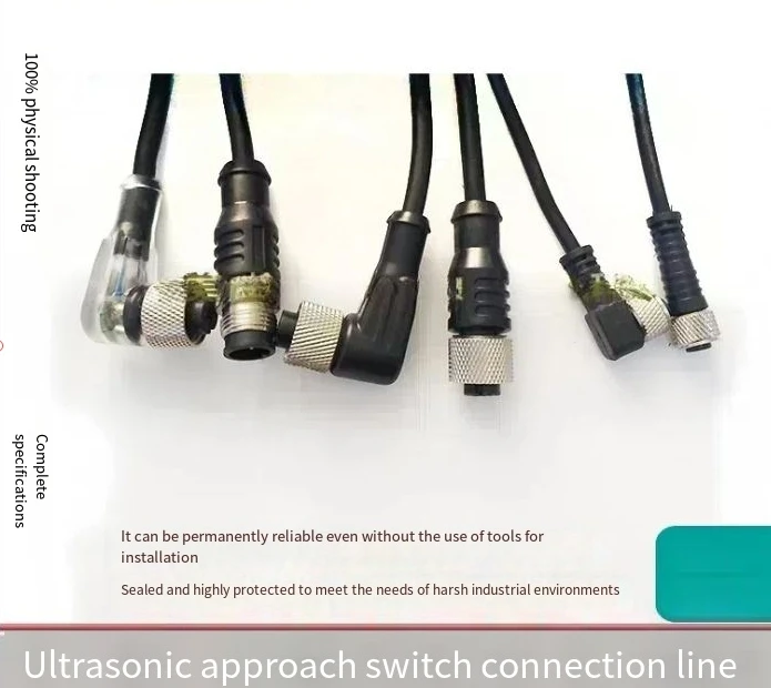 M8M12 ультразвуковой датчик приближения кабель 3-4-5-8-core прямо локоть мужского и