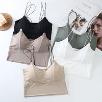 womens tube tops ice silk cooling bra wrap chest seamless large size gathered sports camisole underwear women corset crop top