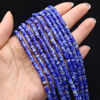 natural stone beads blue emperor stone cylindrical faceted beads for jewelry making diy necklace bracelet earrings accessory