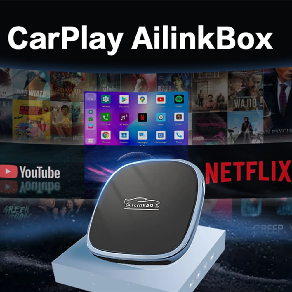 

UX999 MAX CarPlay Ai Box for Netflix YouTube Android Auto Wireless Car Play Car Mulitimedia Player For Kia Skoda Ford Toyota