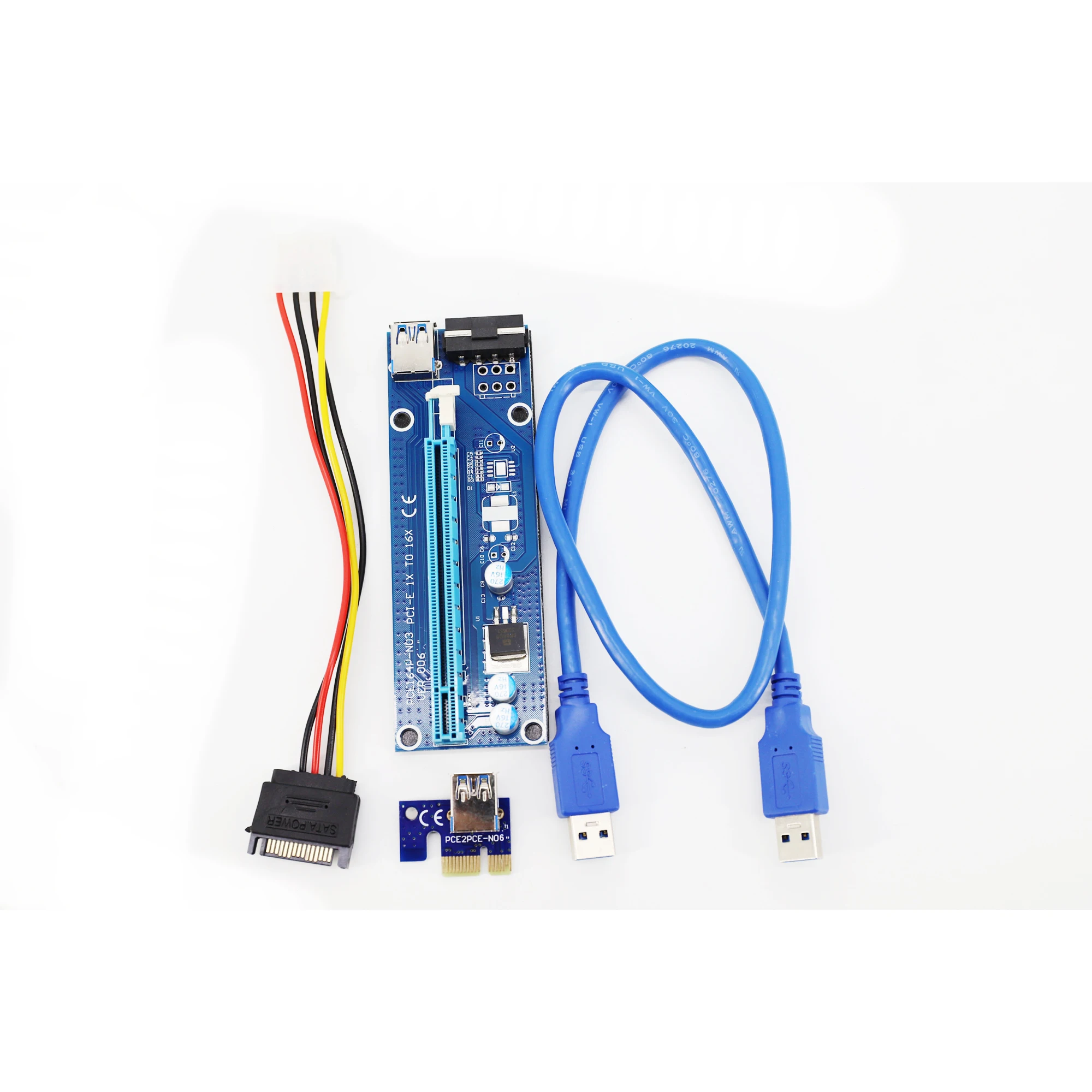 CHIPAL 0,6 м 1 м VER006S PCI-E 1X до 16X карта расширения PCIe Extender SATA к 4-контактному кабелю питания USB 3,0 для видеокарты