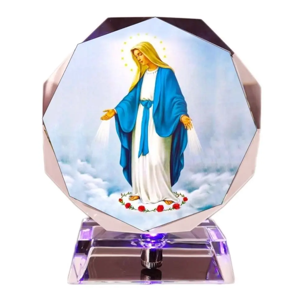 

Crystal Shepherd Elephant Home Cross Decoration Wedding Gift Crafts Gospel Group Deed Gift 18cm * 20cm with Lamp Holder