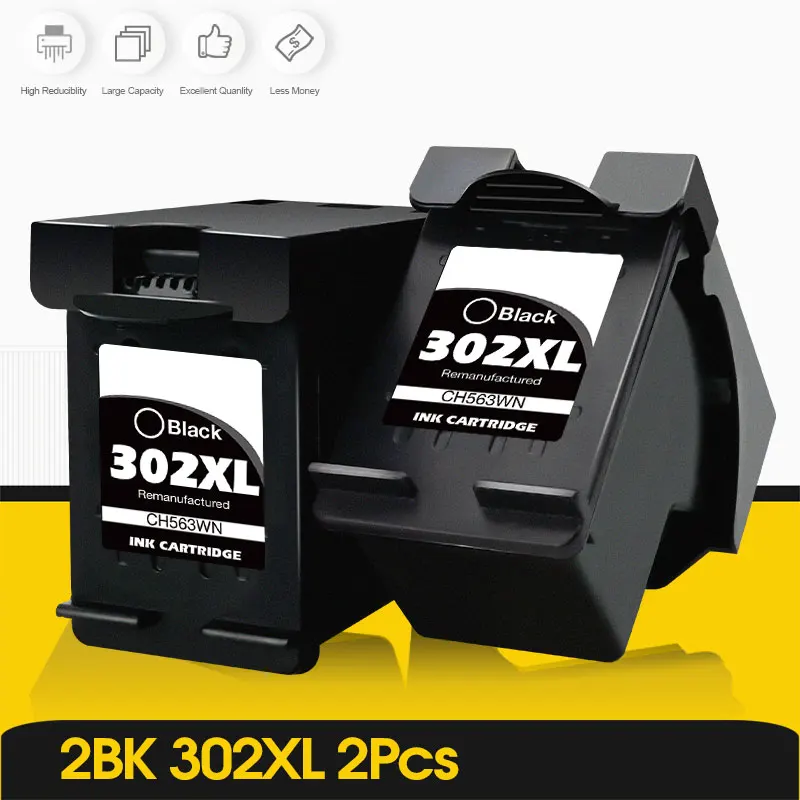 

ALizeo Black 302XL Ink Cartridge Replacement for HP 302XL 302 Deskjet 1110 2130 1112 3630 3632 Officejet 3830 3831 3833