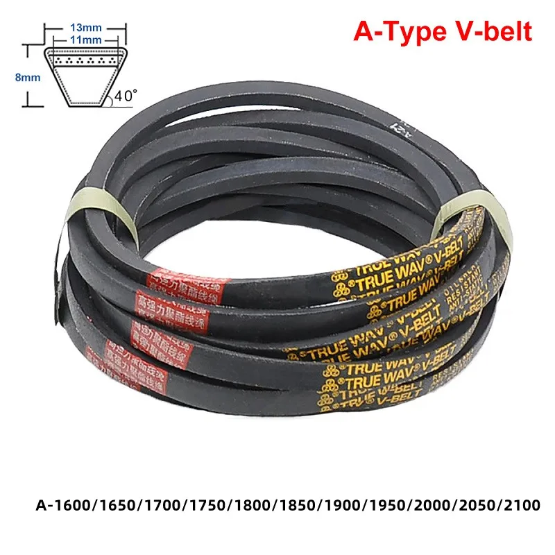 

1Pcs A Type Triangle Belt Black Rubber V-Belt A1600/1650/1700/1750-2100mm Mechanical Industrial Transmission Belt