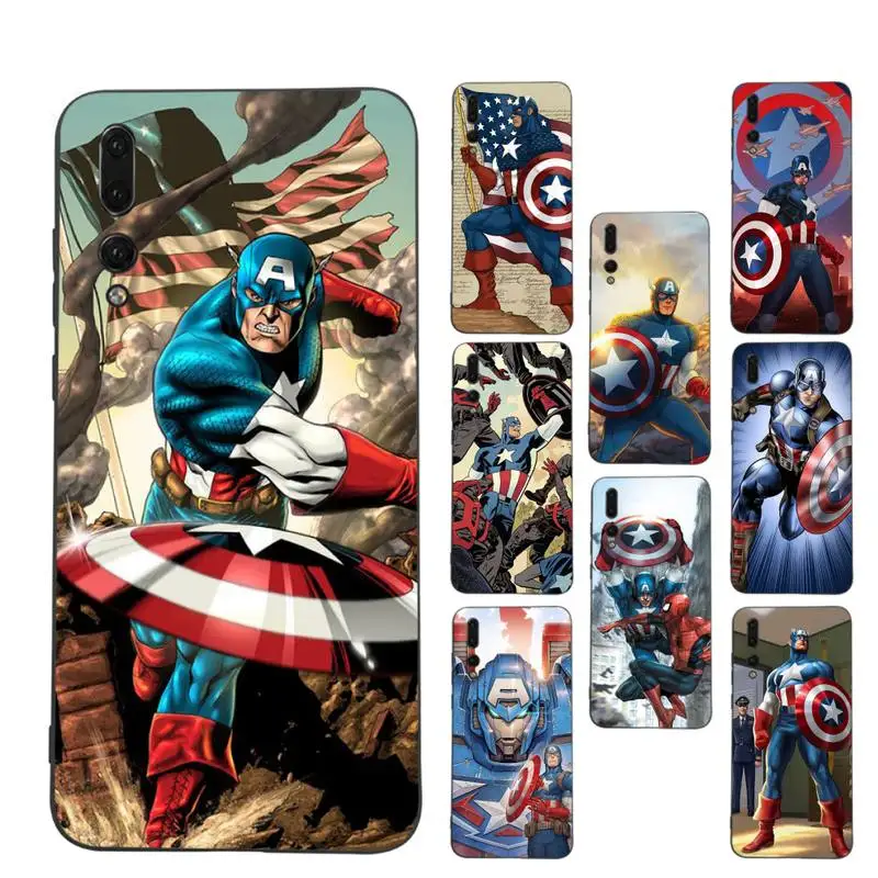 

Marvel captain america Phone Case for Huawei P30 40 20 10 8 9 lite pro plus Psmart2019