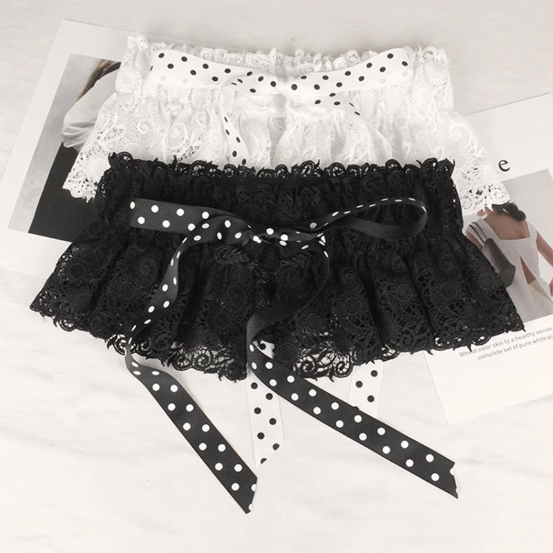 

Lace Elastic Belt Sculpting Girdle Lace Up Corset Belt Waistband Dress Belts DXAA