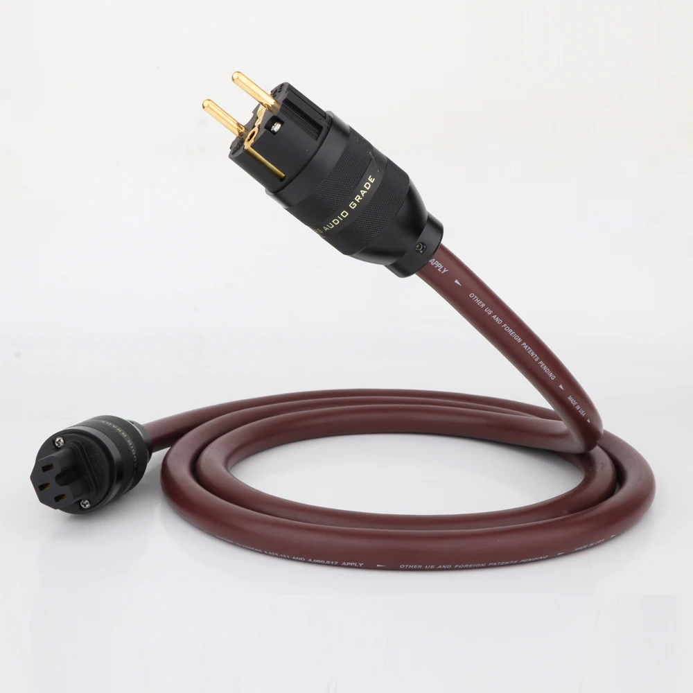 

CARDAS Golden Reference HiFi audio D520 power cable with P201 Aluminum Gold Plated US/EU Schuko Version Power