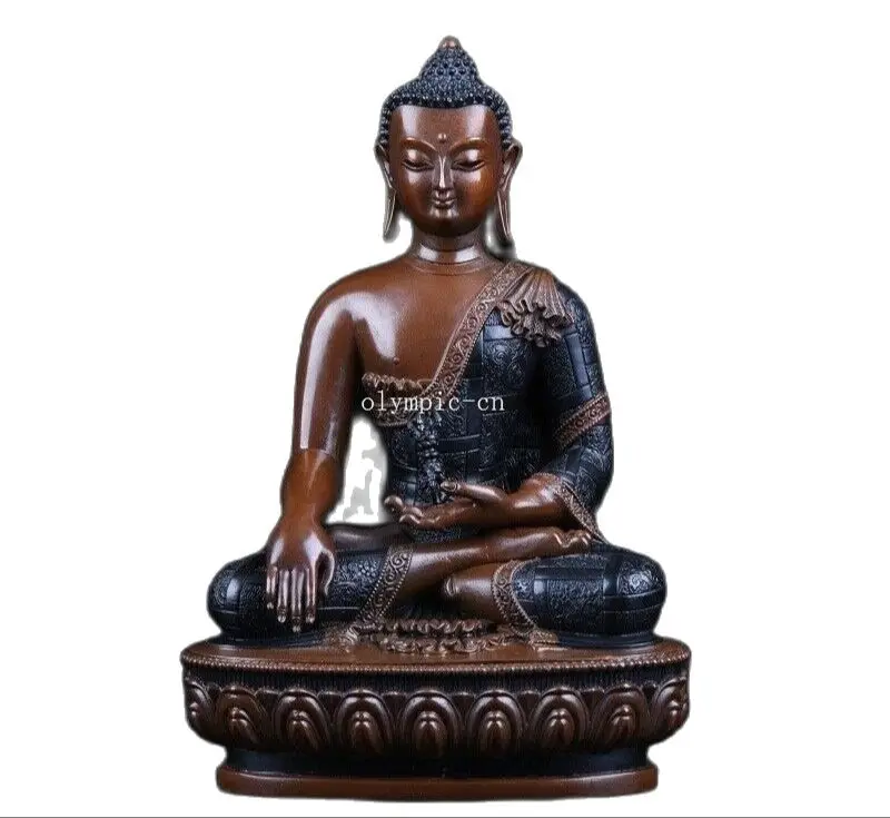 

20CM 8'' Red bronze copper tibetan buddhism Sakyamuni tathagata Medicine Buddha