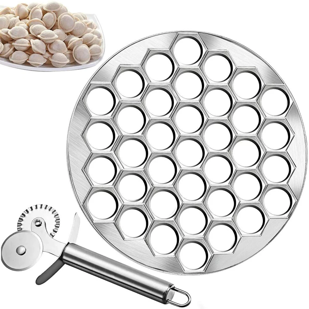 

Dumpling Metal Mold 37 Holes Maker Pasta Russian Ravioli Cutter For Modeling Dumplings Large Bakeware Accessories Baking Tools