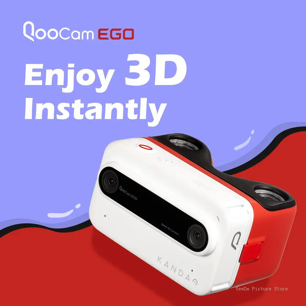 3D стереокамера Kandao QooCam EGO, мгновенная камера с мгновенным стереоскопическим эффектом, стереокамера для точечной съемки