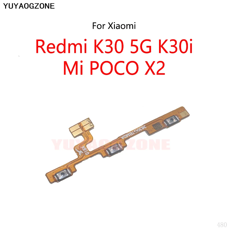 

10 шт./лот для Xiaomi Redmi K30 5G K30i / Mi POCO X2 Pocophone кнопка включения/выключения громкости гибкий кабель