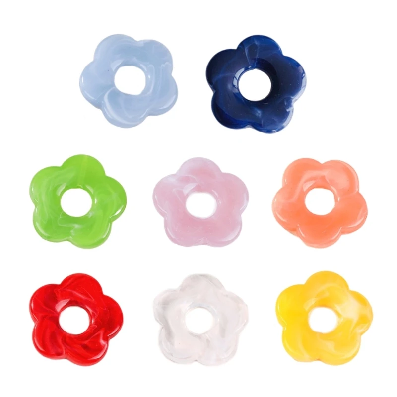 

Resin Flower Pendant Hollow Five Petal Floral Charm Jewelry DIY Supplies 28TF
