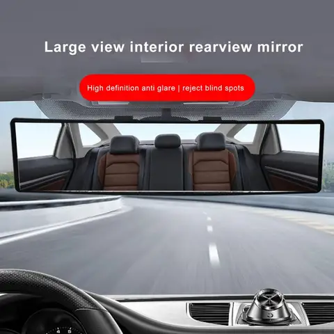 Зеркало заднего вида, Панорамное антибликовое стекло с широким углом обзора, для автомобилей, внедорожников, грузовиков, без слепых зон