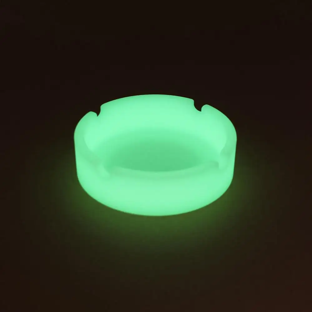 

4Color Luminous Silicone Ashtray Premium Rubber High Temperature Heat Resistant Anti-fall Ashtray Cigarette Home Accessories