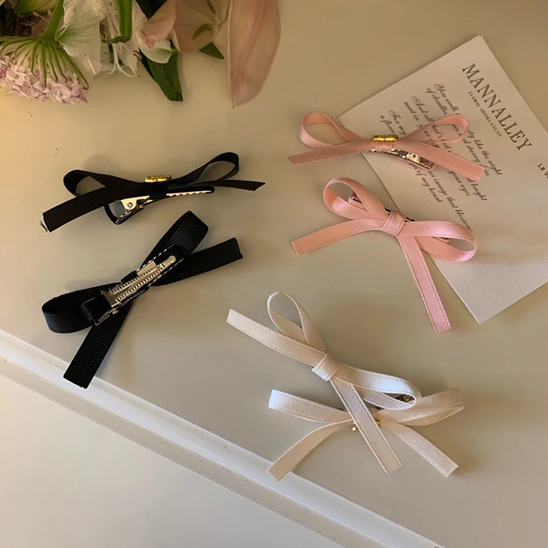 

New Style Japan South Korea Sweet Bow Hair Clip Princess Versatile Hairpin Fringe Cute Hair Accessories Soft Girl Edge Clip