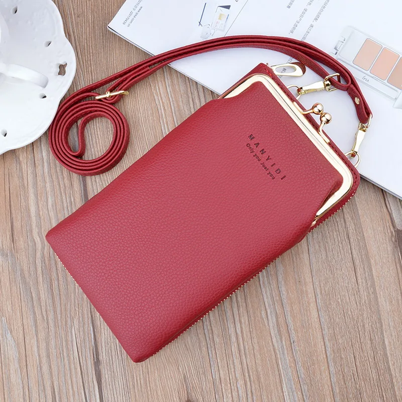 

Luxury Leather Handbags Women Bag For Woman 2021 Mobile Phone Bags Women's Crossbody Bags Purse Clutch Phone Wallet Shoulder Bag