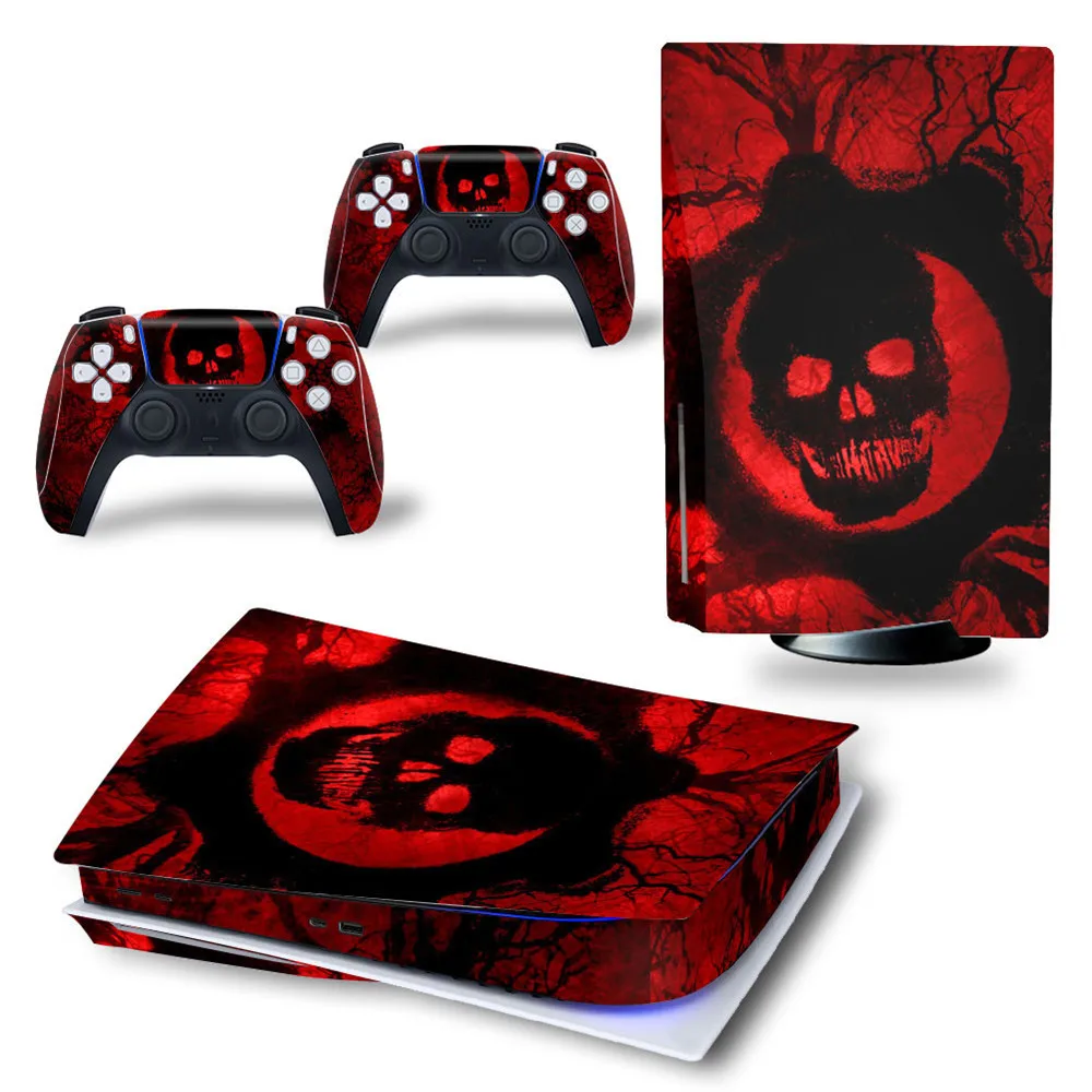 

Full Set Skins Compatible with Ps5 Console Controller Disc Edition, Vinyl Decal Stickers for Ps5 Console Disc Edition