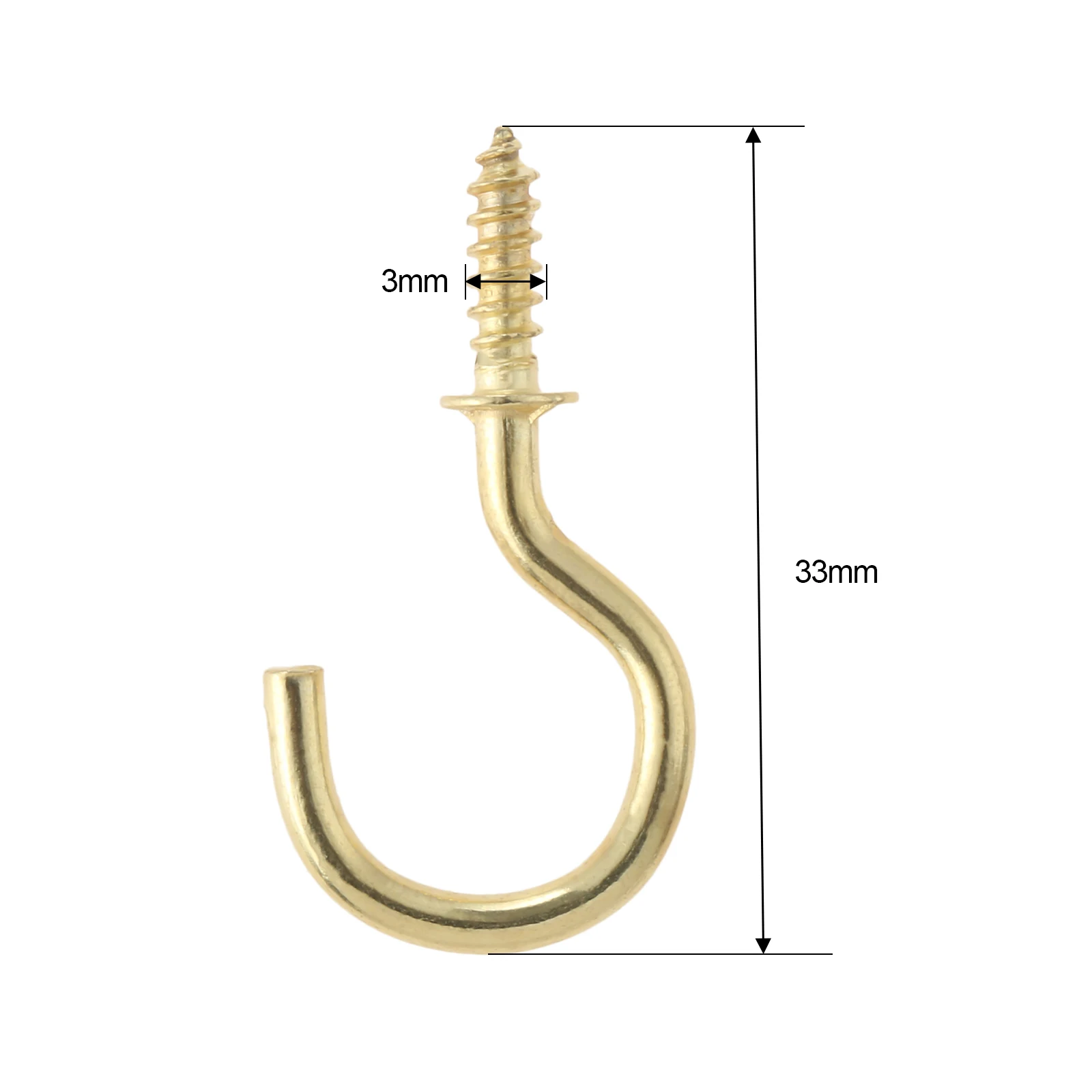 

20 шт., винтовой крючок для лампы, 20/23/29/33/38 мм