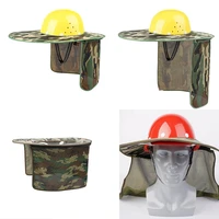 summer sun shade safety hard hat neck shield helmets reflective stripe useful for construction workers