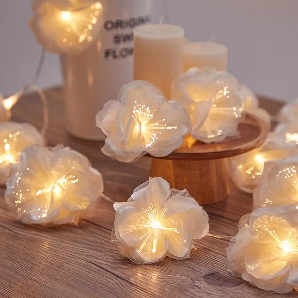 Floral Butterfly Flower LED String Light Outdoor Waterproof Patio Wedding Garden Decoration Battery Phalaenopsis String Light