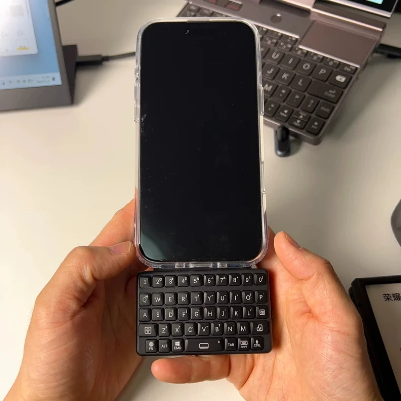 Фото Магнитная Bluetooth-мини-клавиатура EXknight для iPhone 12-17, Windows/Android, компактных телефонов, Blackberry, аксессуары для клавиатур №4