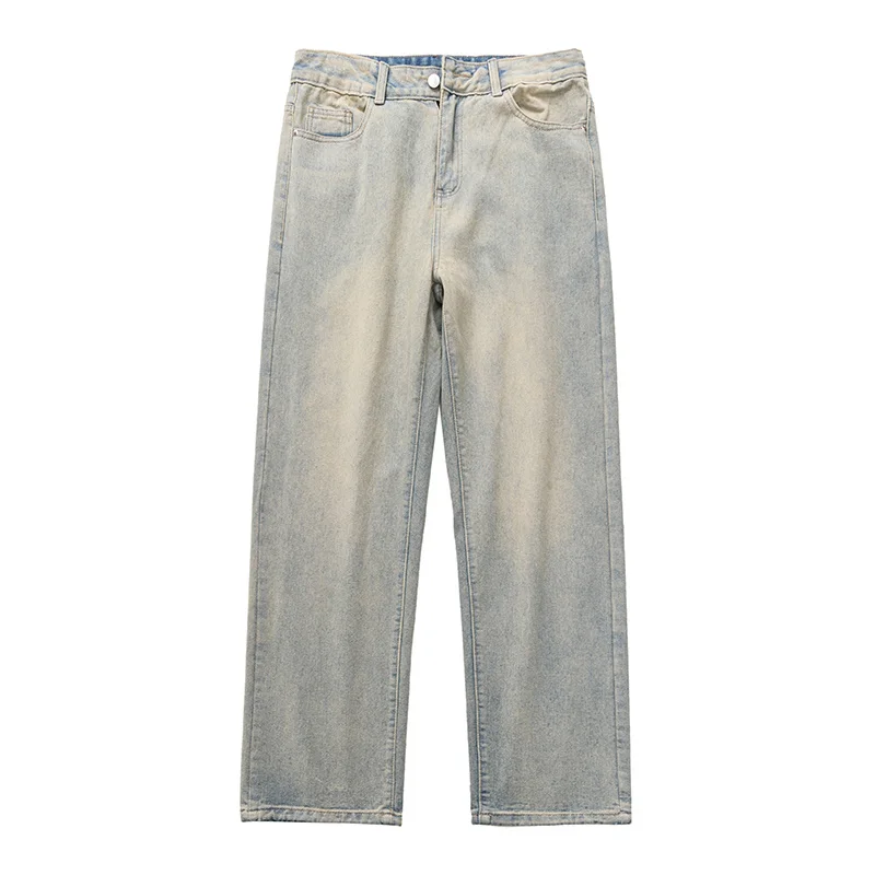 Baggy Jeans Men Fashion Casual Vintage Harajuku Straight Jeans Men Japanese Streetwear Hip-hop Loose Denim Pants Mens Trousers