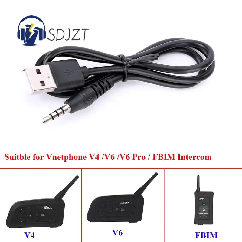 

USB-кабель для шлема, зарядный кабель для aoas Vnetphone V6 V4 V4C V6C V6 Pro FBIM, гарнитура для мотоциклетного шлема