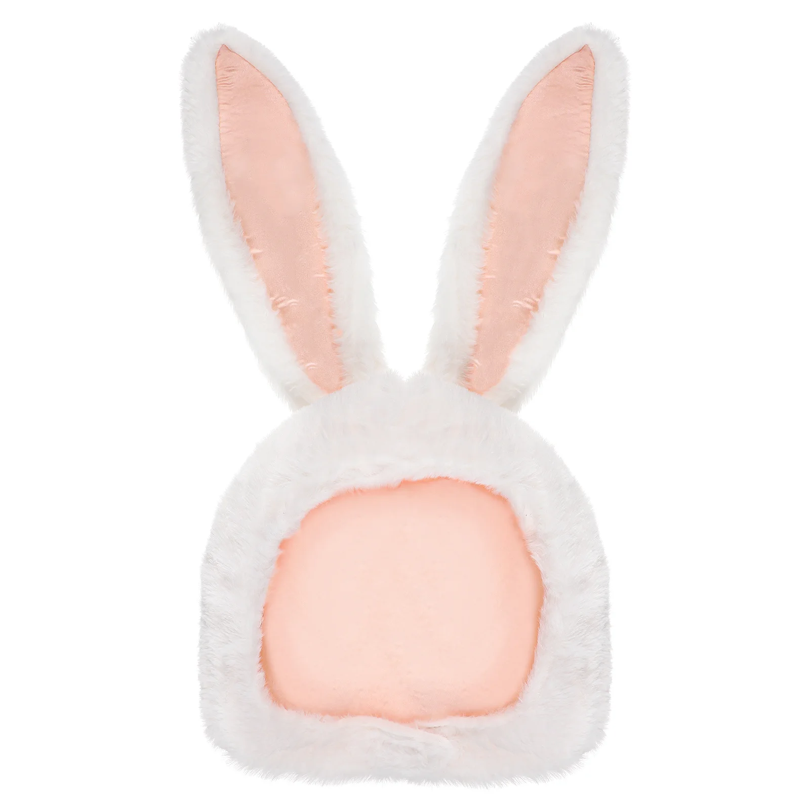

Easter Bunny Hat Long Ear Hooded Plush Rabbit Cartoon Animal Hat Headgear Dress-up Cosplay Party Costume Accessory