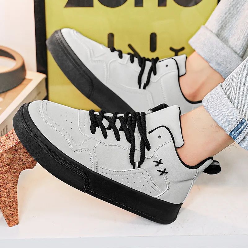 Кроссовки мужские высокие на шнуровке удобные кеды повседневная обувь платформе