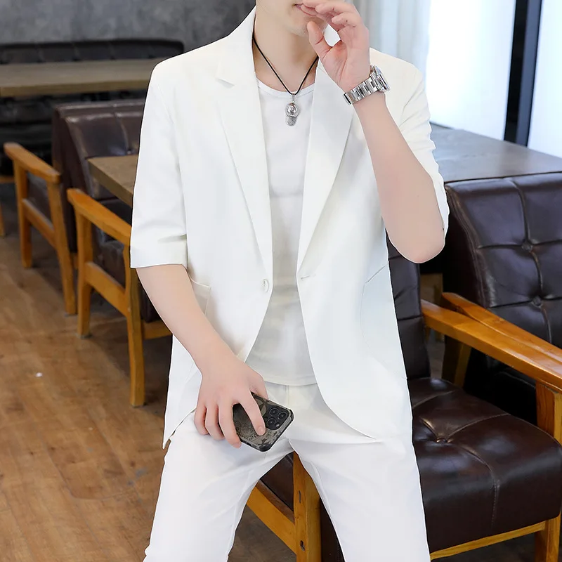 

2588-R-Fashion brand suit men INS Casual Korean version of the trend of handsome small suit