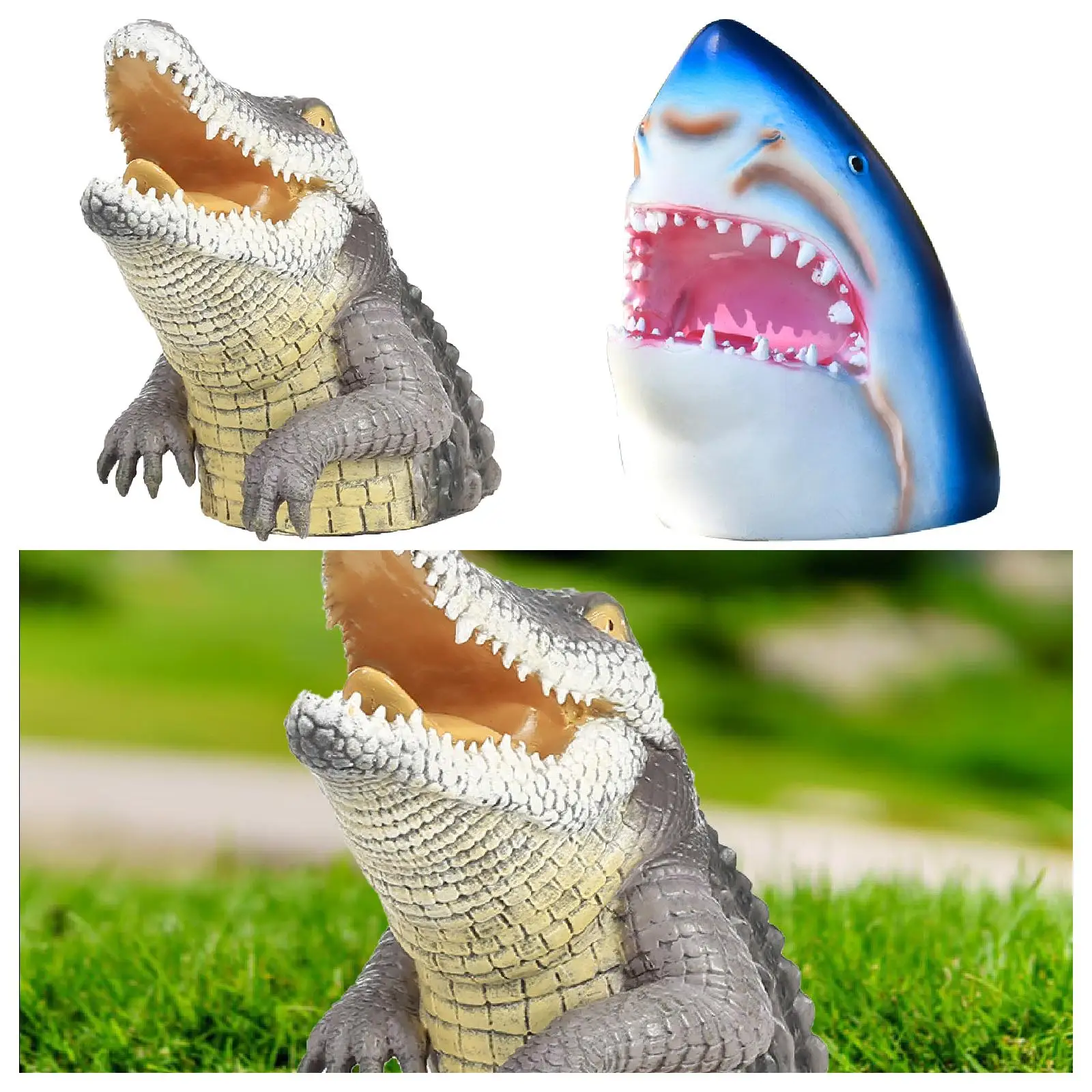 Художественное украшение для сада Скульптурное из смолы фигурки животных стен