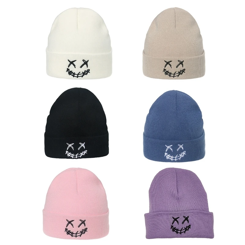 

Breathable Knitted Hats Kids Photography Headwear Props Embroidered Beanies Hats