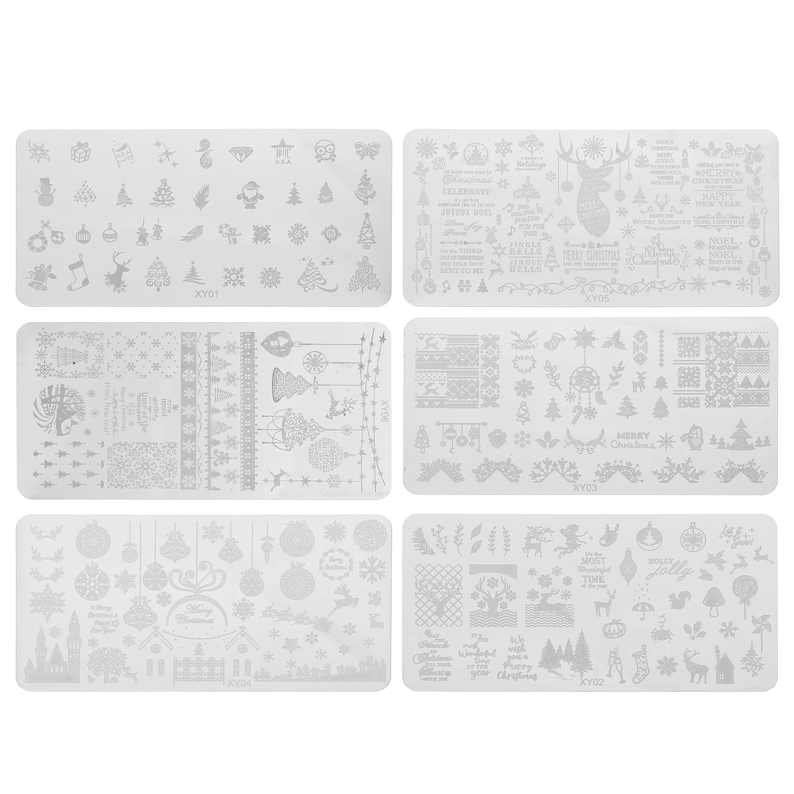

Nail Plate Stamping Christmas Stamper Plates Stamp Imagemanicure Templates Stencil Stampers Stencils Metal Diy Design Kit Tool