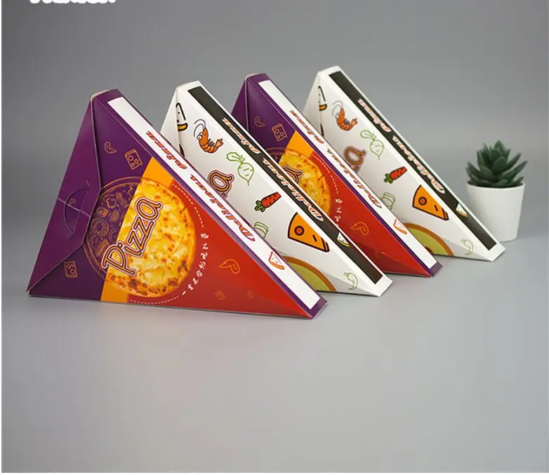 Биоразлагаемая треугольная мини-коробка для пиццы изготовленная на заказ