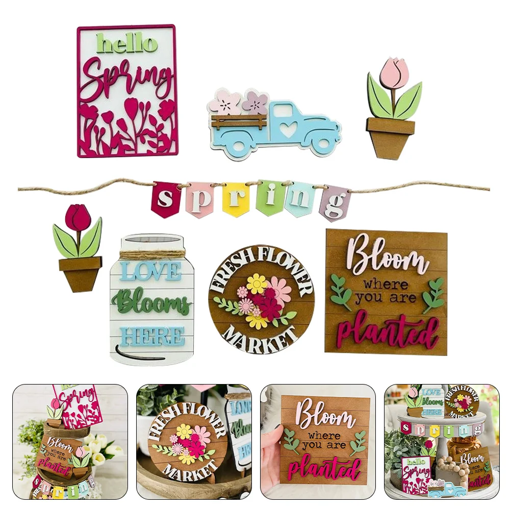 

1 Набор украшений, многоярусный поднос, весенние элементы, искусственный декор для создания праздничной сцены, многоярусные подносы, украше...