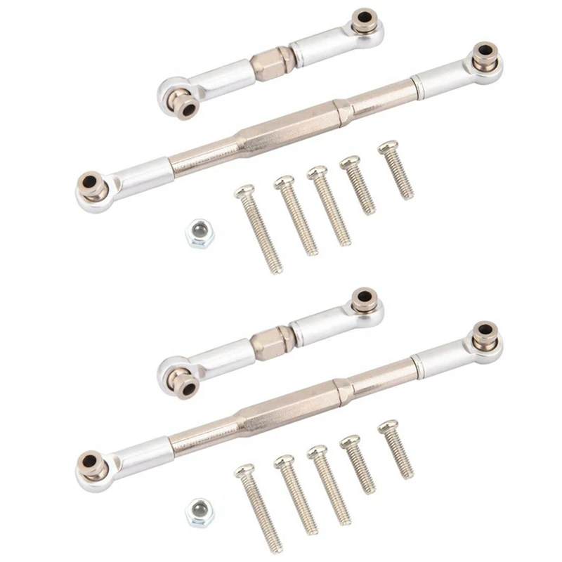 

4x RC рулевая тяга CNC обработка алюминиевый сплав рулевая тяга набор стержней для WPL 1608T, серый