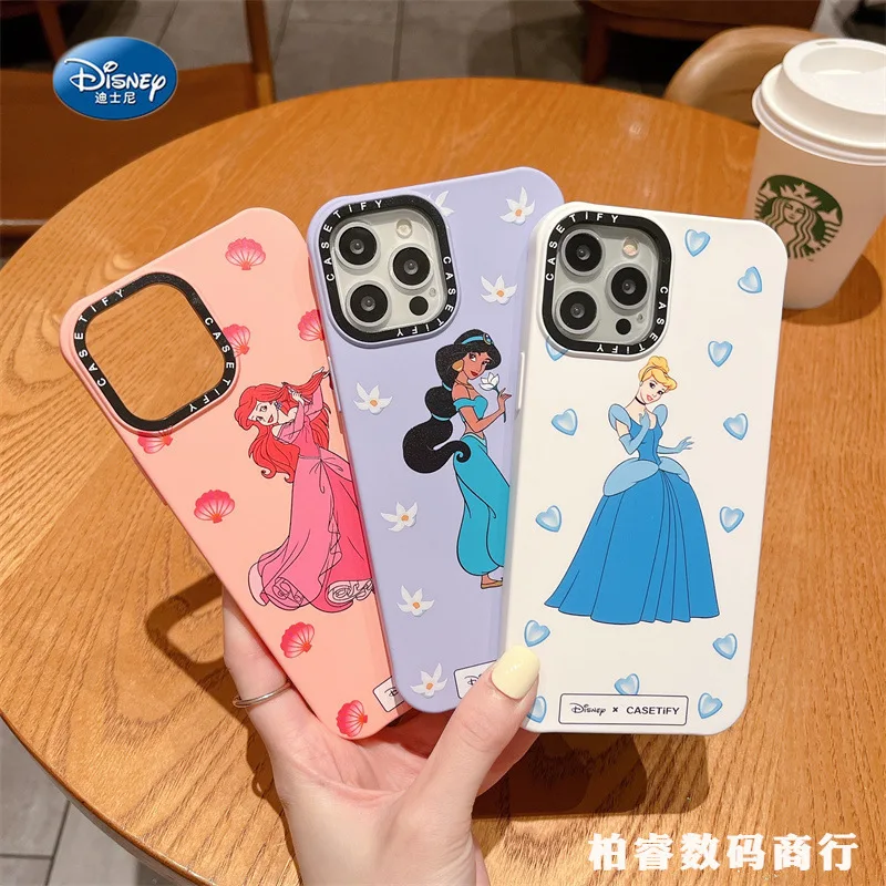 

Disney Princess Case for iPhone 13 13Pro 12 12Pro 11 Pro X XS Max XR 7 8 Plus Shockproof Mobile Phone Back Cover