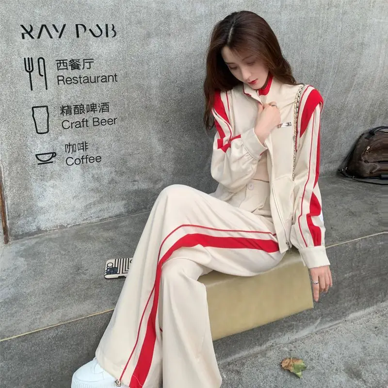 Женский тренировочный костюм новый осенний пиджак с длинным рукавом + майка