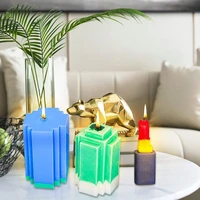 3d geometric candle silicone mold diy craft supplies soap epoxy resin molds candle making desktop ornament