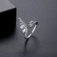 funmode light luxury niche design ring new creative design aaa cubic zirconia opening fashionable woman fr328