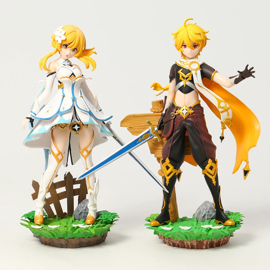 

Anime Figure Genshin Impact Aether Lumine 1/7 Scale PVC Figural Collection Model Doll For Gift