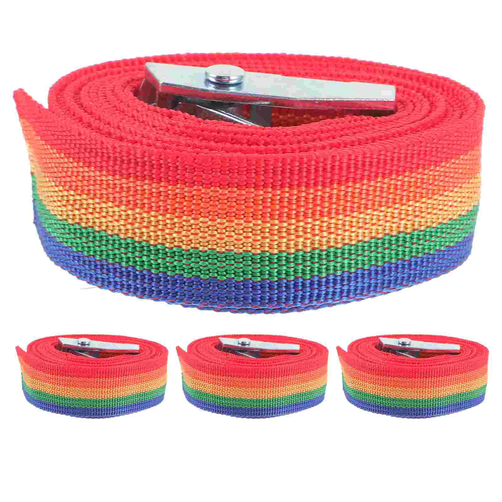 

4 Pcs Long Bungee Cords Heavy Duty Outdoor Small Adjustable Buckle Straps Zinc Alloy Luggage