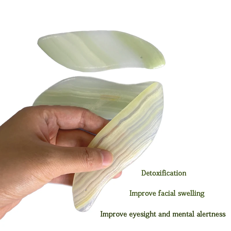 Массажер для лица с натуральным нефритом инструмент спа-терапии и акупунктуры