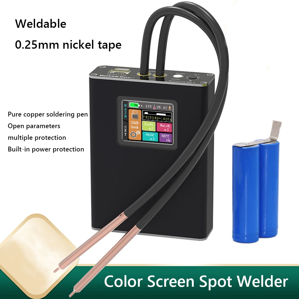 

Handheld Spot Welder Machine for 0.1-0.25mm Nickel Mini Spot Welding Machine 18650 Lithium Battery Mini Spot Welder DIY Tool Kit