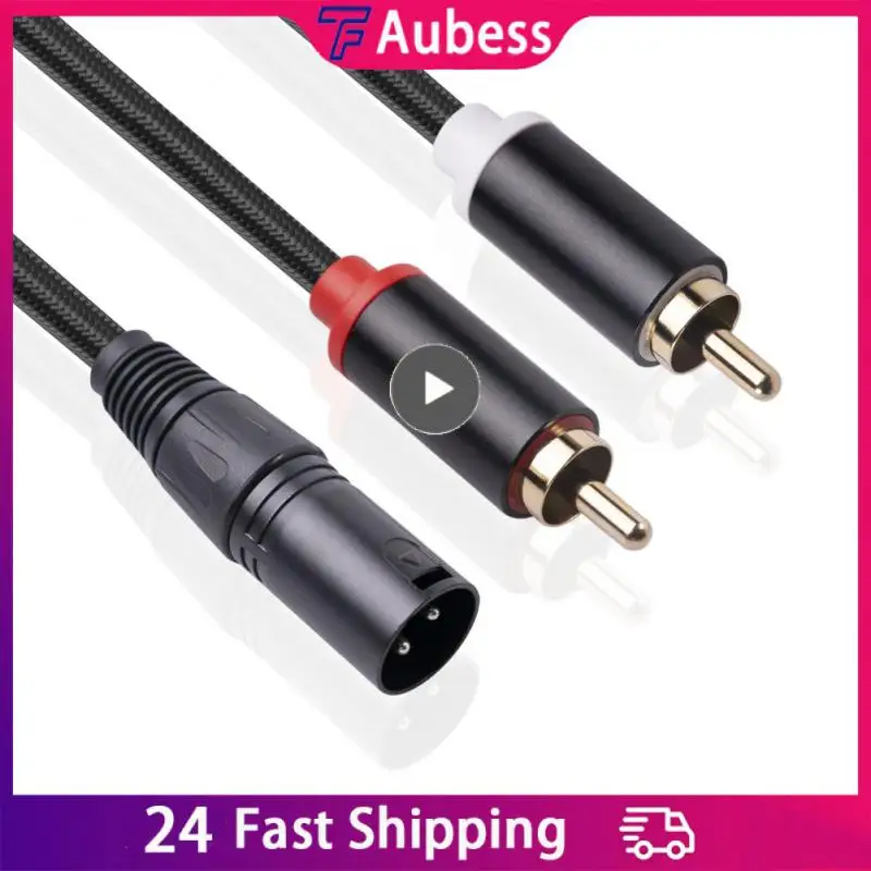 

Female Audio Cable For Amplifier Male To 2 Xlr 3 Pin Male Male To 2 Xlr 3 Pin Male Audio Rca Cable High-fidelity Transmission