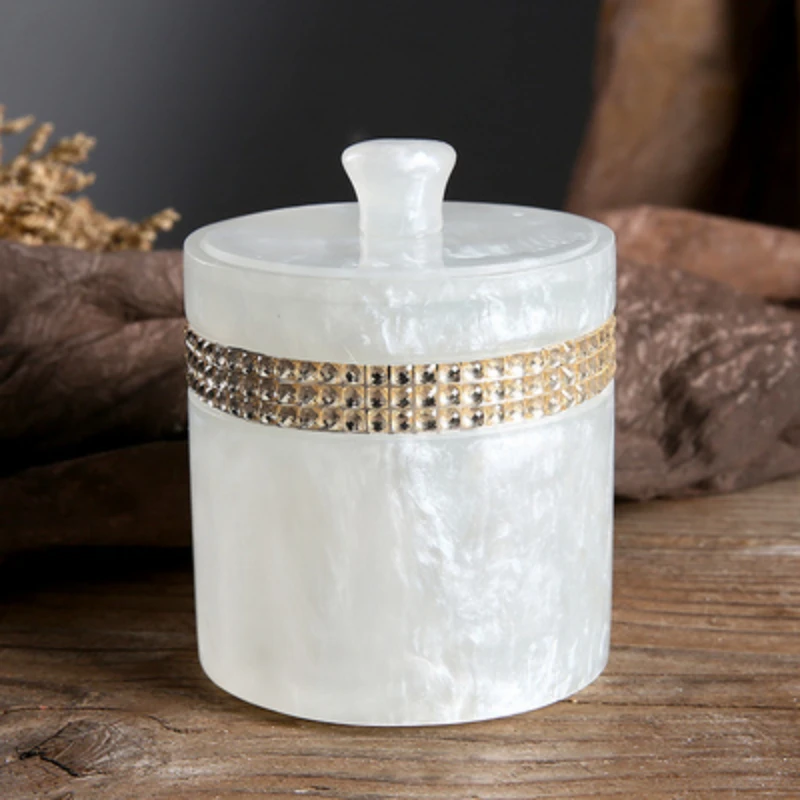 

Simple Fashion Toothpick Box Nordic Style Home Decoration Storage Box Creative Large Cotton Swab Jar Jewelry Box